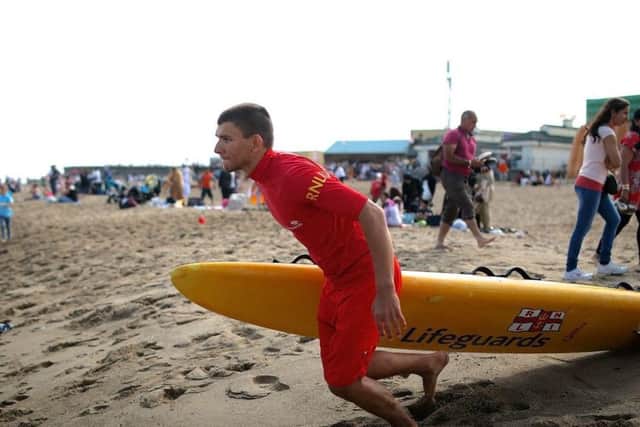 Young Lifeguard Janusz Burda, pictured in action. Photo: RNLI