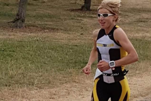 Harriet Johnson on her way to second place at the National Aquathlon Championships EMN-180608-121311002