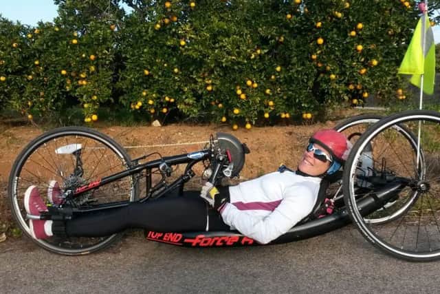 Liz McTernan won the women's handcycle title at Ride London EMN-180608-182431002