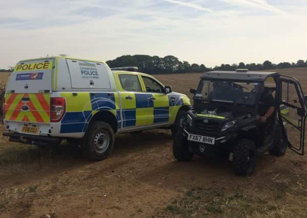 Rural crime vehicles used by Lincolnshire Police. EMN-180908-142611001