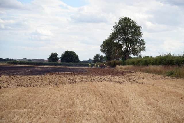 Firefighters were called to a field fire near Welton yesterday (Wednesday). EMN-180908-144254001