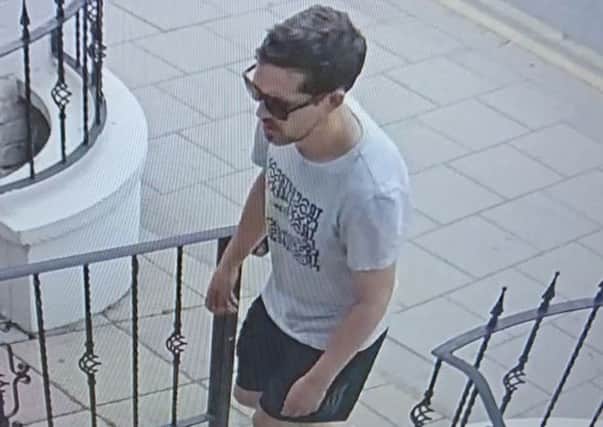 Police investigating the theft of a sum of money from a hotel on North Parade, Skegness, would like to speak to this man. ANL-181008-072527001