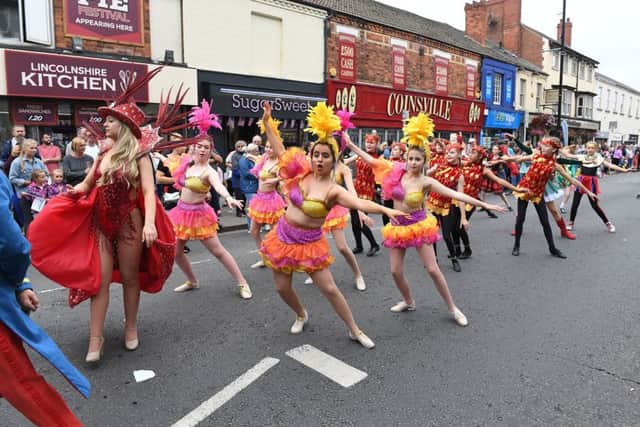 Skegness Carnival parade. ANL-180813-085100001