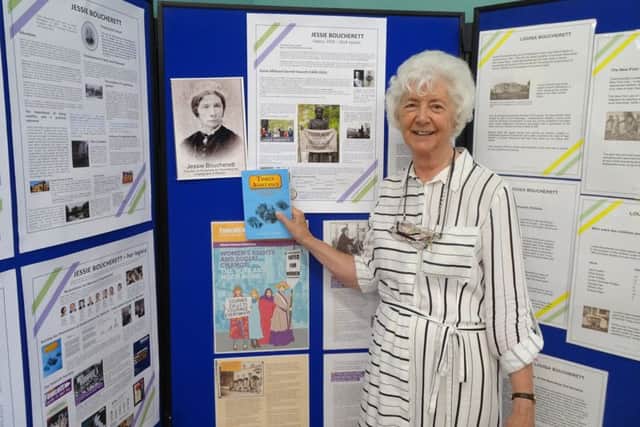 Anne Bridger event in the Old Police Station as part of the Wolds Women of influence exhibition EMN-180813-123517001