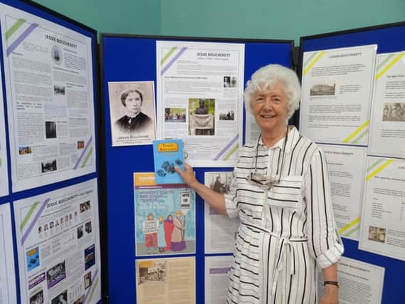 Anne Bridger event in the Old Police Station as part of the Wolds Women of influence exhibition EMN-180813-123517001