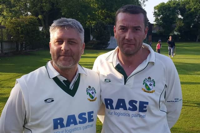 Liam Scales (left) fell just two short of three figures against Holton