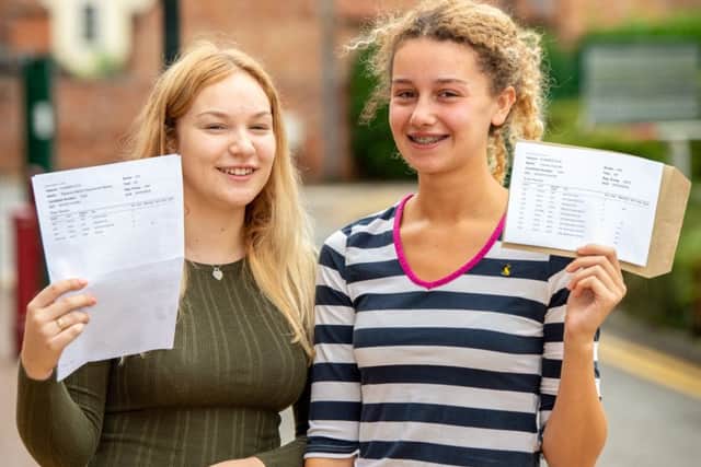 Becky Ravencroft got two A's and a B, and Yasmin Hill got a B and two C's.