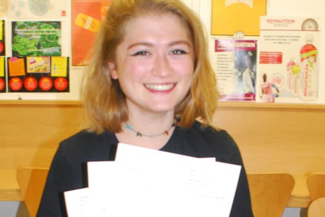 Elizabeth Disdel of Sleaford got 3 As and 2 B to get into Warwick University to study Global Sustainable Development. The Kesteven and Sleaford High School student wants to have a career in government. EMN-180816-102519001