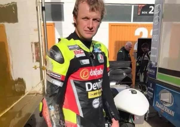 Ivan Lintin, the Bardney based motorcycle star who has thanked the community for their support as he battles back to full fitness after a horror crash on the Isle  of Man last month.