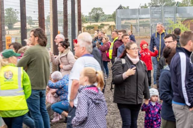 A popular place: Some of the people who attended the open weekend at the Wolds Wildlife Park last month. The park has been inundated with messages of support and thanks since the event.