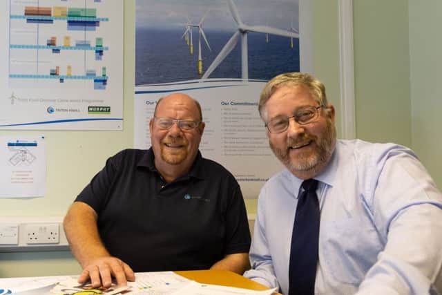 Martin Knagg, of Triton Knoll and Ian Thompson, grants manager of Lincolnshire Community Foundation.