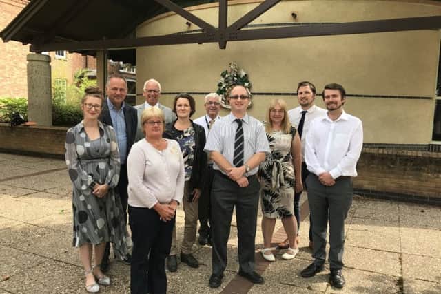 The judging panel for the NK Community Awards, including The Standard's Andy Hubbert, at NKDC's offices in Sleaford. EMN-180827-102154001