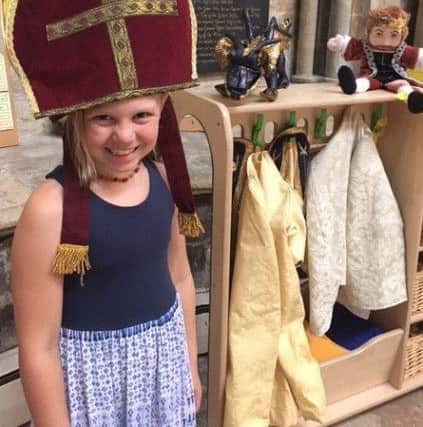 Fun with the activity trolley at Lincoln Cathedral EMN-180821-064925001