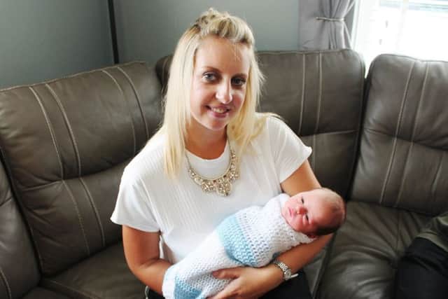 Kayleigh Templeton with baby Jacob Noah.