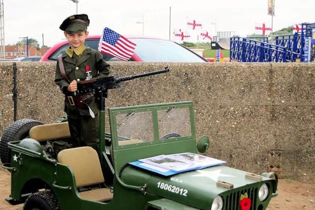 Poppies on the Prom 2018 event in Mablethorpe: Even the youngsters got into the spirit of the day. Photo Credit: Mablethorpe Photo Album.
