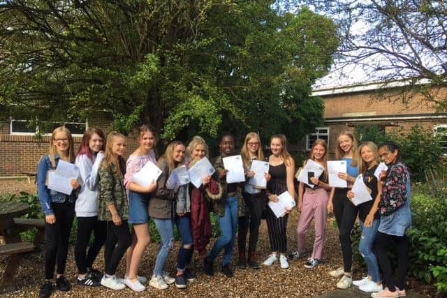 Some of the successful GCSE students at Boston High School