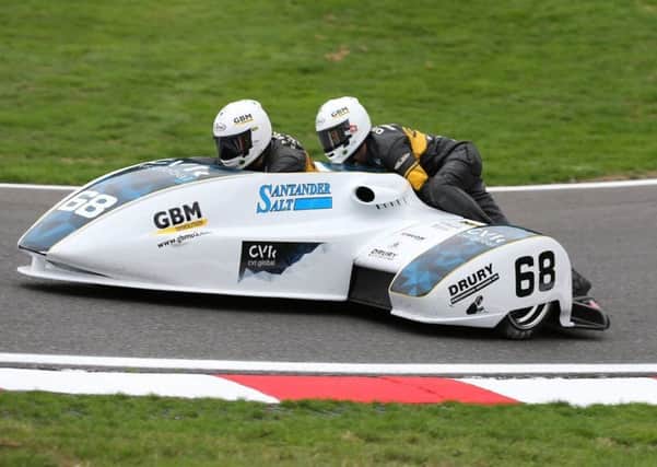Step-father Gary Bryan with passenger Phil Hyde bagged a pair of second-place finishes at Cadwell Park EMN-180823-144908002