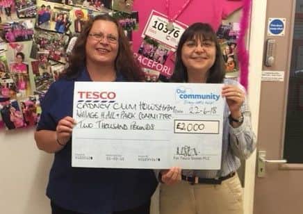 Debbie Clark received the cheque on behalf of the park committee EMN-180830-064641001