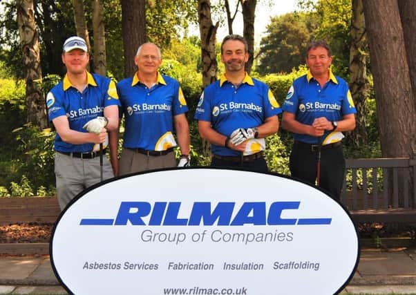 The St Barnabas team, including chief executive Chris Wheway, at last years Rilmac Golf Day