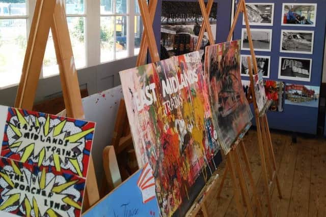 The art exhibition by St George's Academy students at Sleaford station. EMN-180830-174835001