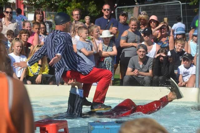 Slapstick fun at the SO Festival in Skegness. Photo: Barry Robinson. ANL-180309-122339001