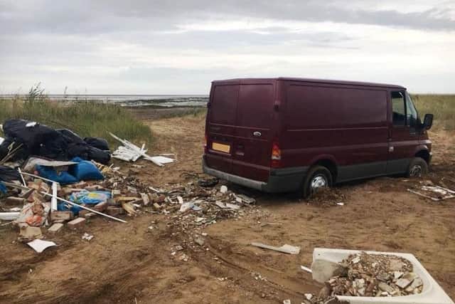 East Lindsey District Council said the van had not been fly-tipping.