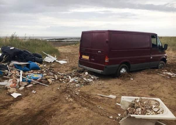 East Lindsey District Council said the van had not been fly-tipping.