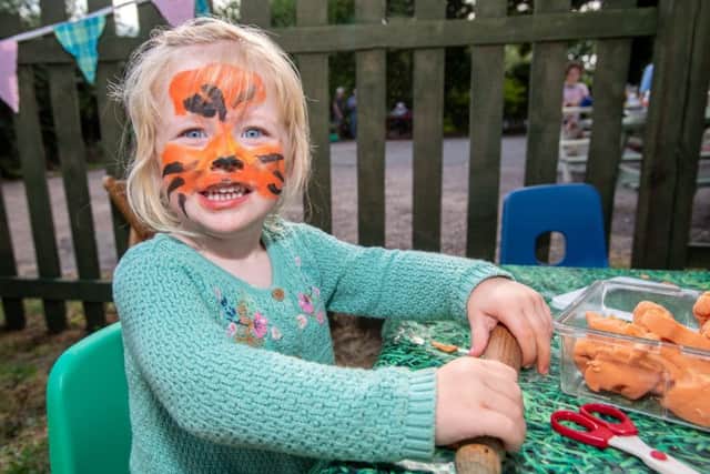 Emila Sibbet, age two, at the pub family fun day at Leasingham. EMN-180409-120713001