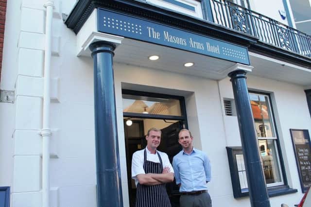 Chef Alistair Barwood and Manager Alex Sweeney at The Masons Arms.