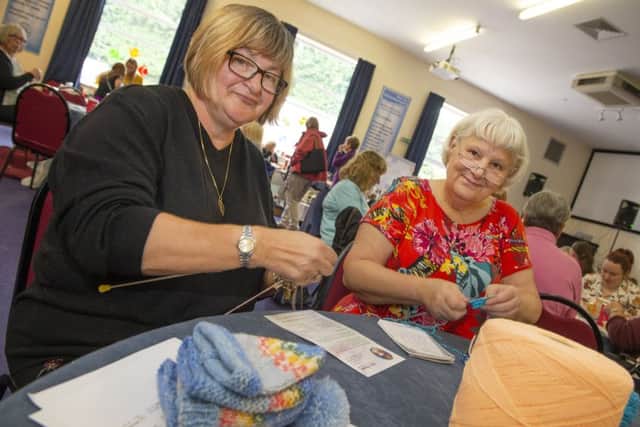 Sleaford¬"s New Life Church on Mareham Lane holds a family fun day. Activities included a knitathon, facepainting, dancing, raffle Etc. Samantha Horton and Sylvia Russell
Picture: Sarah Washbourn -www.yellowbellyphotos.com NNN-180909-165819002