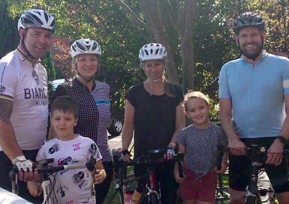 Some of the team heading out on the Osgodby to Osgodby cycle ride EMN-181009-114250001