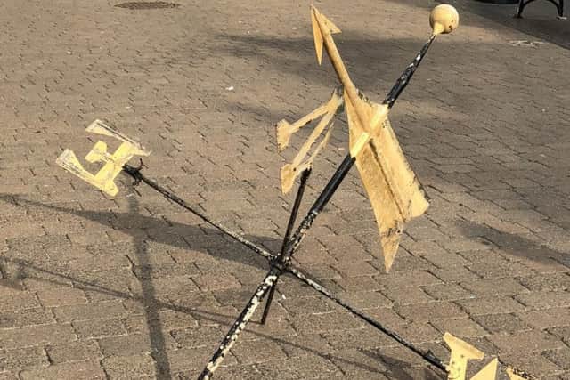 The weather vane which was removed earlier this year EMN-180609-113939001