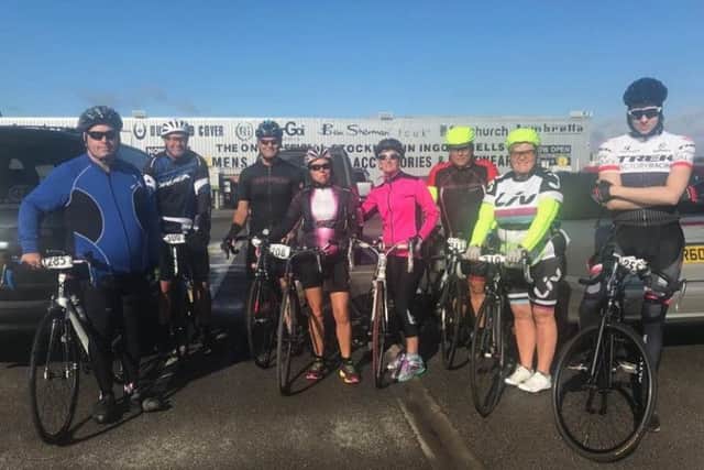 Skegness Wheelers at the start of the Riding for Ryan event at Fantasy Island in Ingoldmells. ANL-180909-164402001