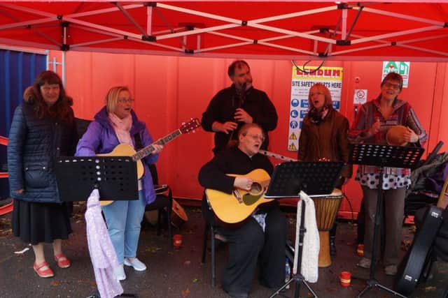 Da Capo playing at the opening of the newly restored Market Rasen station building earlier this month