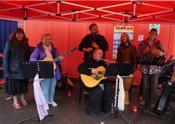 Da Capo playing at the opening of the newly restored Market Rasen station building earlier this month