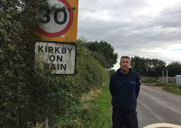 Martyn David who is a spokesman for  residents calling for the  village boundary to be extended so a 30mph limit can be introduced outside their properties