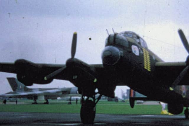 Just Jane at RAF Scampton, with the Vulcan bomber in the background. Picture: Terry Cann