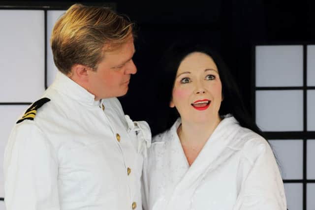 Nicholas Sales and Sarah Helsey Hughes star in Madame Butterfly at Blackfriars Theatre. EMN-180913-111642001