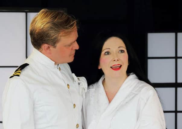 Nicholas Sales and Sarah Helsey Hughes star in Madame Butterfly at Blackfriars Theatre. EMN-180913-111642001