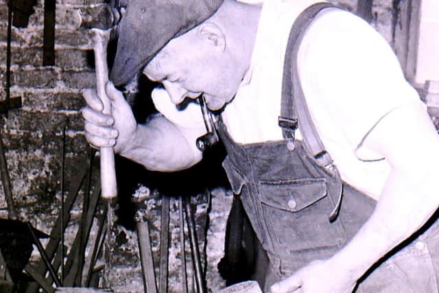 Anwick blacksmith Samuel Sharman in action back in September 1969. EMN-180917-183652001
