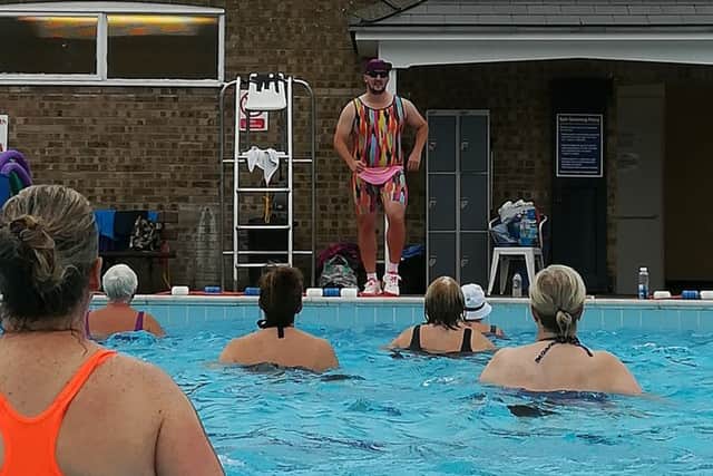 A six hour aquacise event was held at Jubilee Park swimming pool, in Woodhall Spa.