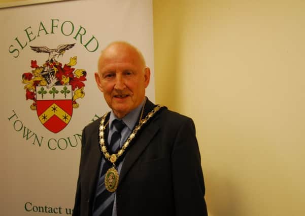 Mayor of Sleaford, Coun Grenville Jackson. EMN-181209-151916001