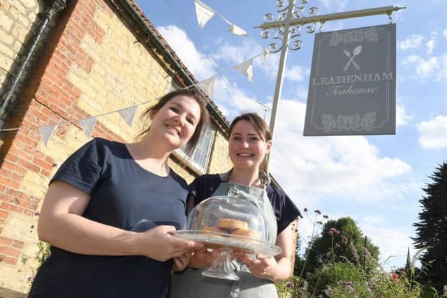 Co-owners of Leadenham Teahouse, from left - Katie Mace and Kirsty Kershaw. EMN-181209-165010001