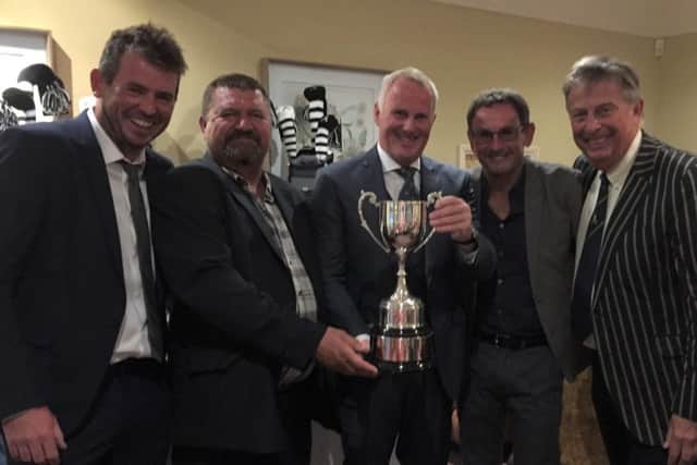 Just champion! From left are Bob Jones Memorial Trophy winners Darren Trapmore, Paul Brown, Paul Teanby and Jon Durrant, along with organiser Steve Clarke.
