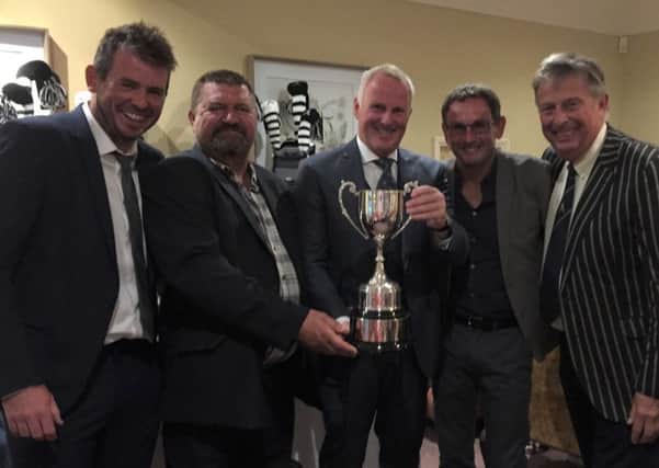 Just champion! From left are Bob Jones Memorial Trophy winners Darren Trapmore, Paul Brown, Paul Teanby and Jon Durrant, along with organiser Steve Clarke.