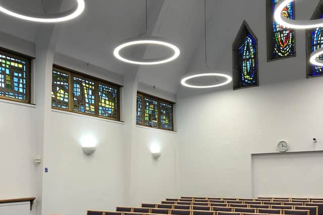 The seating and the new lighting
