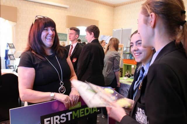 Local schoolchildren meet business leaders at a previous ELDC Expo event