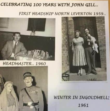 Pictures of John Gill celebrating 100 years. ANL-180917-175419001