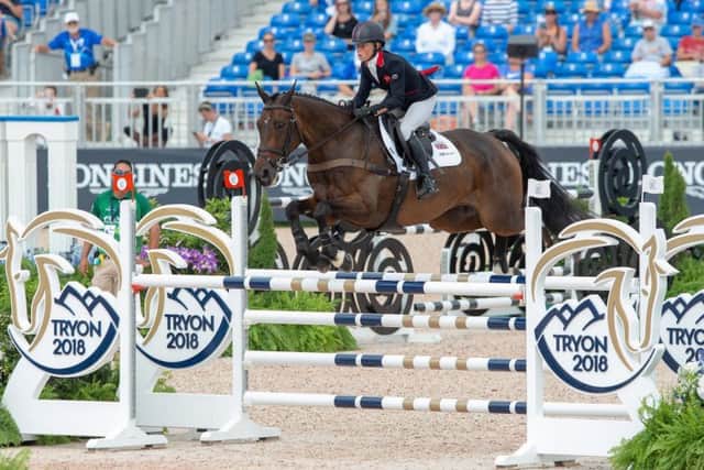Ros and Allstar B held their nerve under intense pressure to jump clear in the show jumping finale. Photo: Jon Stroud Media/BEF EMN-180918-092716002