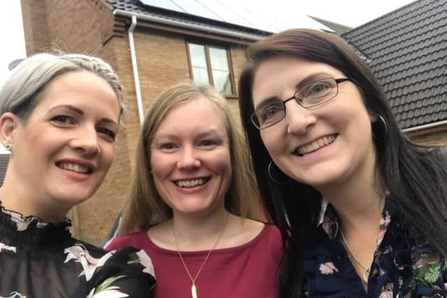 Rachel Bray, Alison Marriott and Emma Wilcock are preparing to march to save the children's ward at Boston's Pilgrim Hospital. ANL-180918-114429001